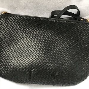 Quince Black Woven Shoulder Bag